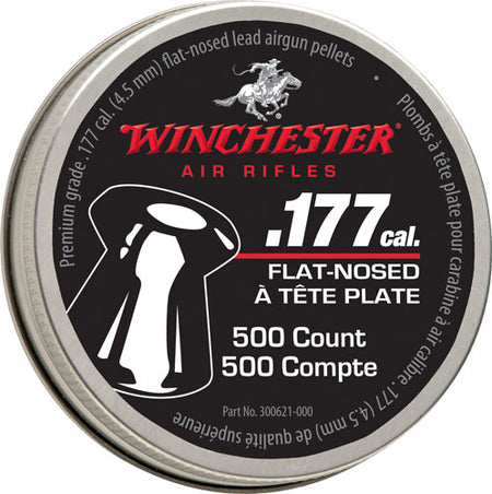 Winchester .177 Flat Pellets 500-Count Tin 6-Pack Case