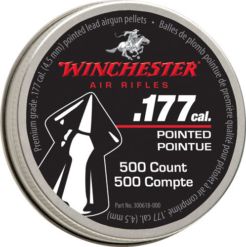 Winchester .177 Pointed Pellets 500-Count Tin 6-Pack Case