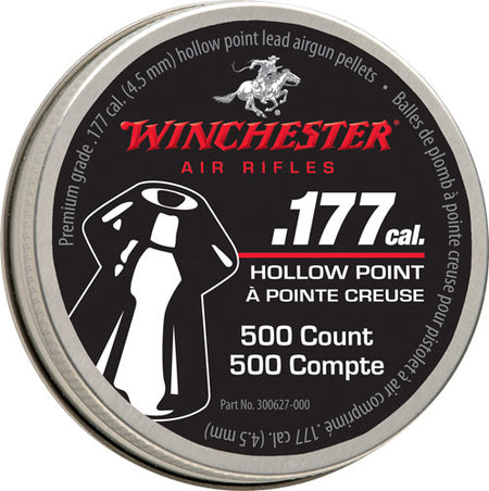 Winchester .177 Hollow Point Pellets 500-Count Tin 6-Pack Case