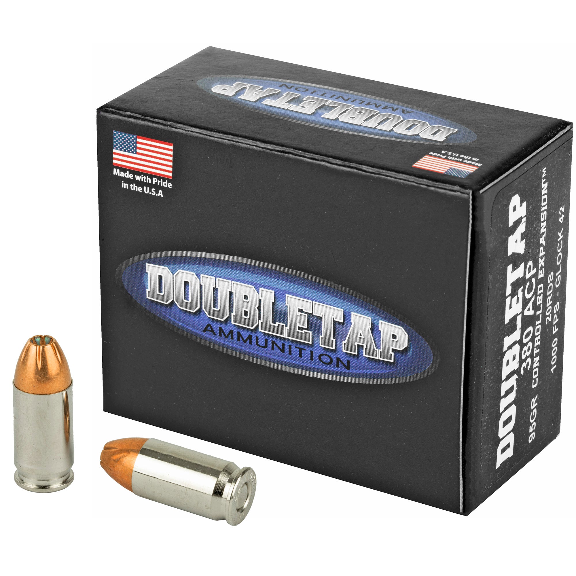 DoubleTap 380A95CE Controlled Expansion Defense Jacketed Hollow Point JHP 95 Grain .380 ACP/Auto
