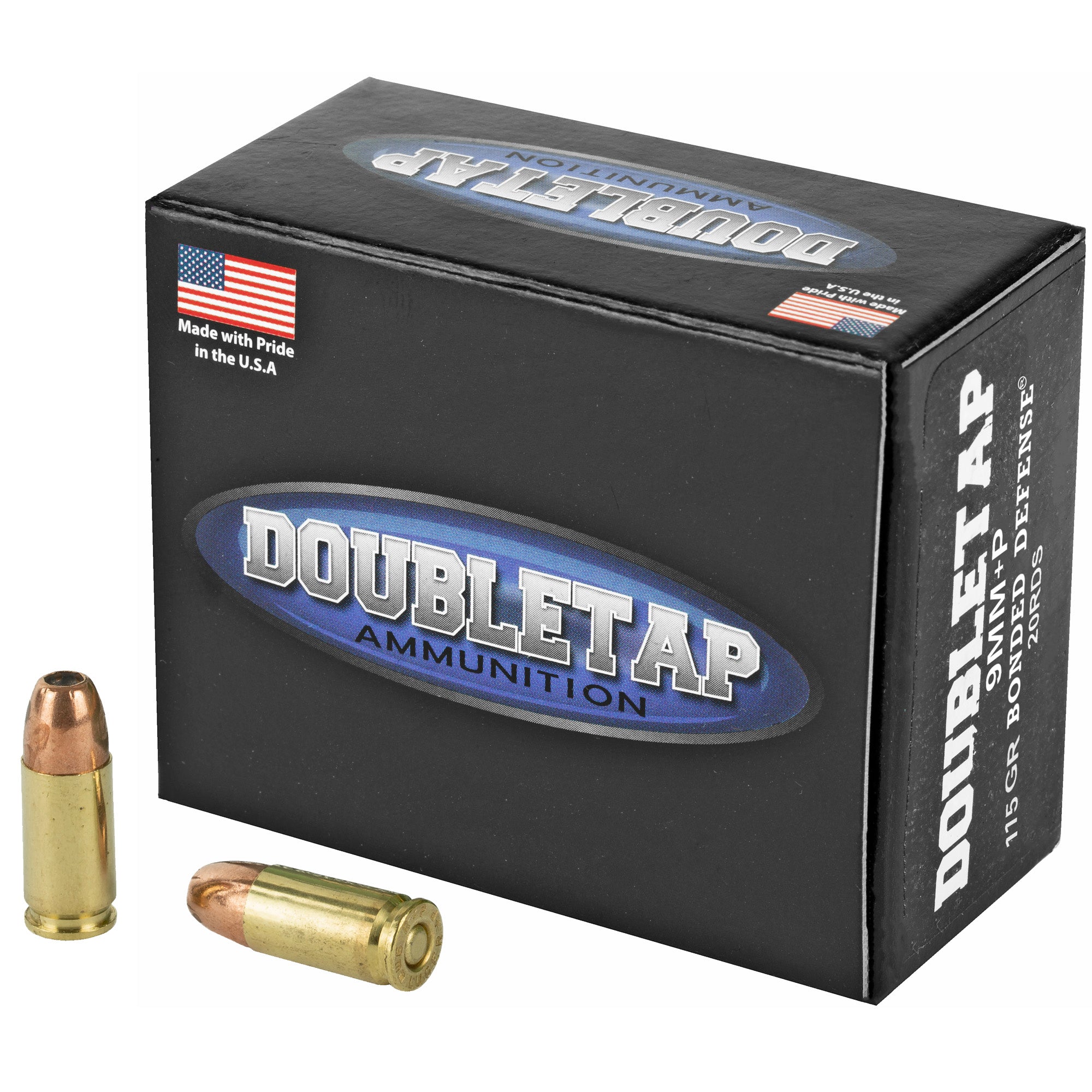 DoubleTap 9MM115BD Bonded Defense +P Jacketed Hollow Point JHP 115 Grain 9mm Luger/Parabellum