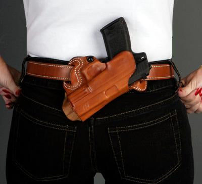 DeSantis SOB #067 Small of Back Holster for Glock 26, 27, 33 Left Hand Tan