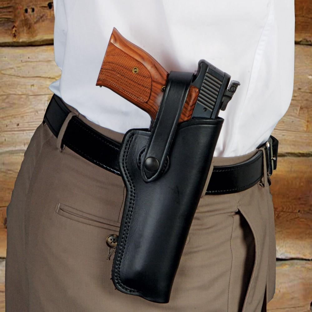 DeSantis The Woodsman Leather Holster S&W 22 5.5" Barrel Black RH