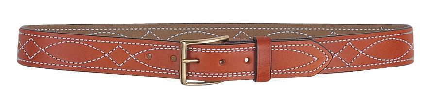 DeSantis Fancy Stitched Leather Gun Belt Style B27 1-1/2" Tan Size 38