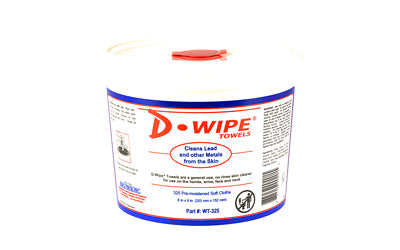 D-Lead Disposable Wipes, 325 Count Pop-Up Canister, 2-Pack, Lead and Metal Dust Removal WT-325
