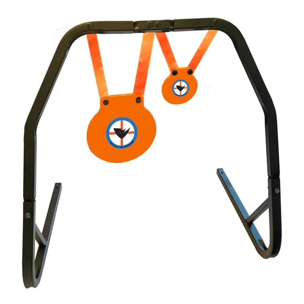 Do All Outdoors High Caliber 20 Target Steel Gong Stand - Orange, 9mm to 30-06 Rated