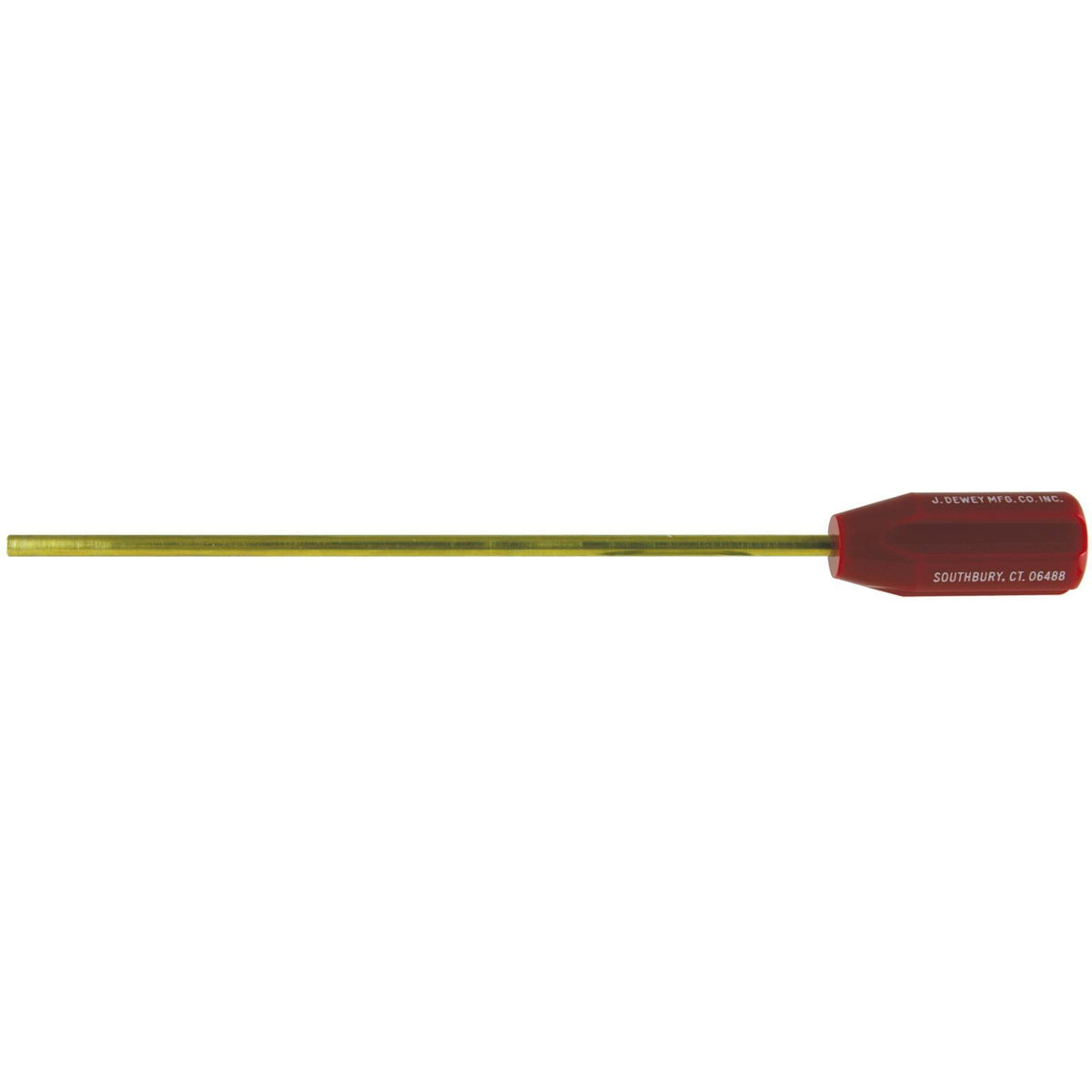 J. Dewey Brass Chamber Cleaning Rod 1/4" Diameter - Female 8-32 Thread