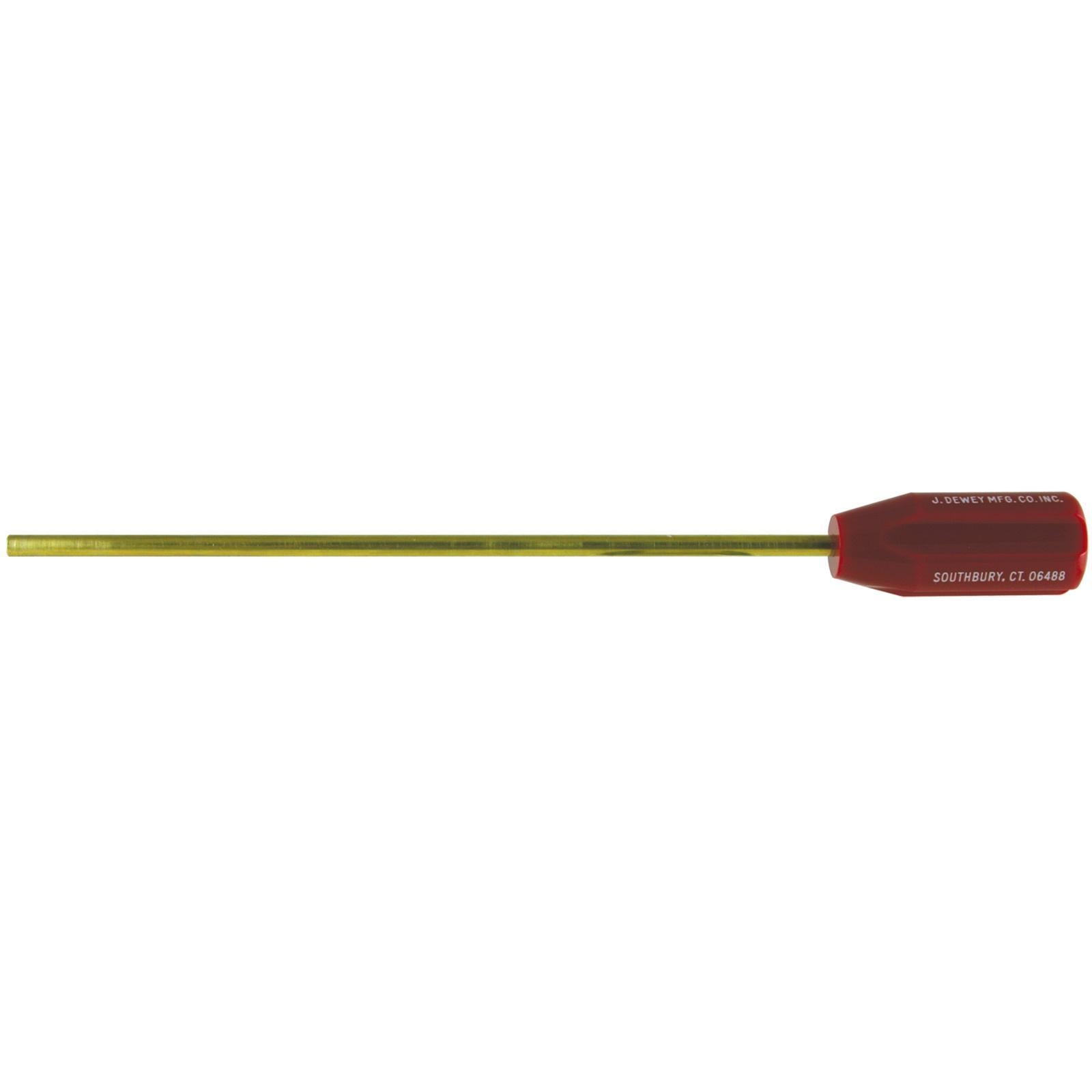 J. Dewey Brass Chamber Cleaning Rod 1/4" Diameter - Female 8-32 Thread