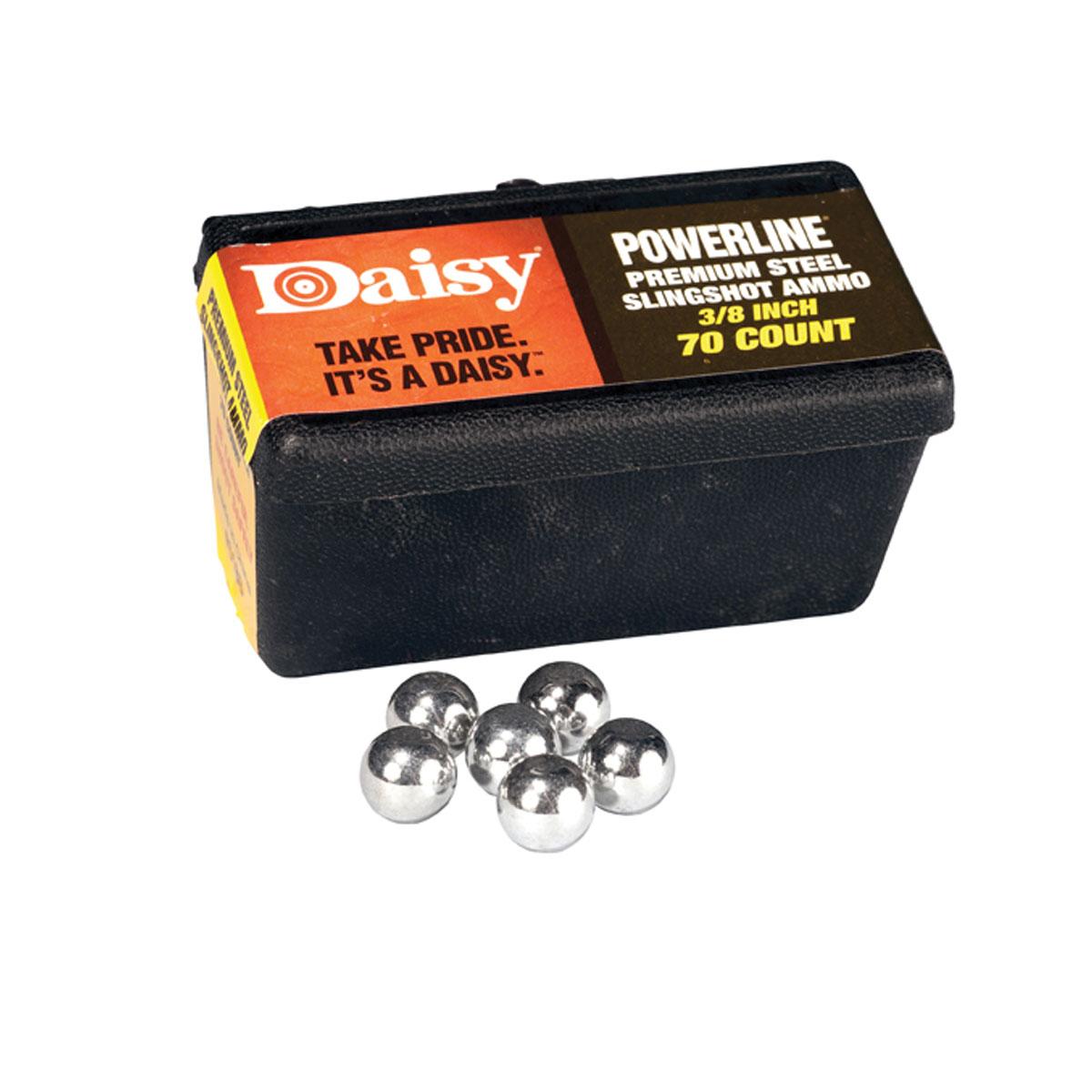 Daisy Powerline 3/8" Zinc-Plated Steel Slingshot Ammo 70 Count