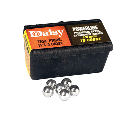 Daisy Powerline 3/8" Zinc-Plated Steel Slingshot Ammo 70 Count