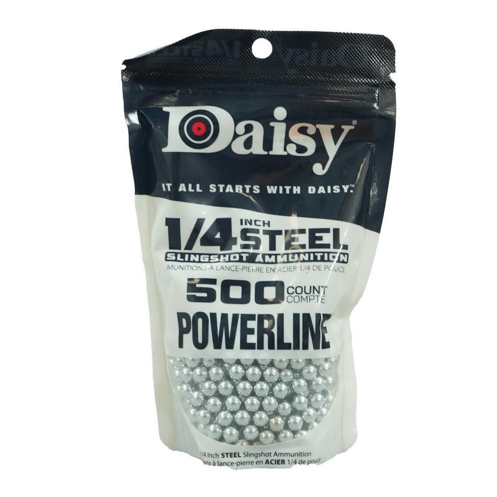 Daisy Slingshot Ammo 1/4" Zinc-Plated Steel Shot 500 Count Bag