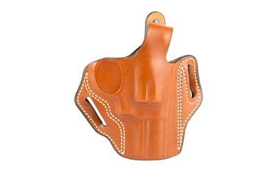 DeSantis Gunhide 001 Thumb Break Scabbard OWB Belt Holster, 3" S&W N Frame 24/624/629, 2 Belt Slots, RH, Tan Leather 001TA43Z0