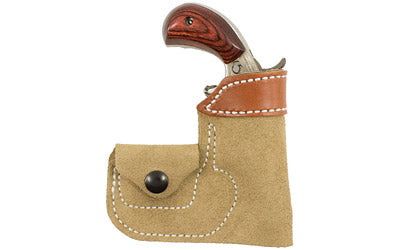 DeSantis Gunhide NAA Pocket Holster with Ammo Pouch, Fits North American Arms 1"-1.125" Barrel, Ambidextrous, Tan Suede Leather 109NAX4Z0
