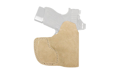 DeSantis Gunhide Suede Nemesis Pocket Holster for GLOCK 43/43X/43X MOS, Ambidextrous, Natural Suede Leather