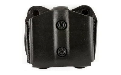 DeSantis Gunhide Double Magazine Pouch, Snap-to-Belt, Horizontal/Vertical Carry, Fits 9mm, Ambidextrous, Black Leather A01BJGGZ0