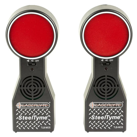 LaserLyte SteelTyme Laser Training Targets 2-Pack, LED & Audio Hit Confirmation, Black/Red 1231433