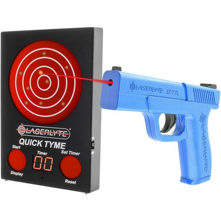 LaserLyte Quick Tyme Laser Trainer Target with Point of Impact Display and Training Pistol