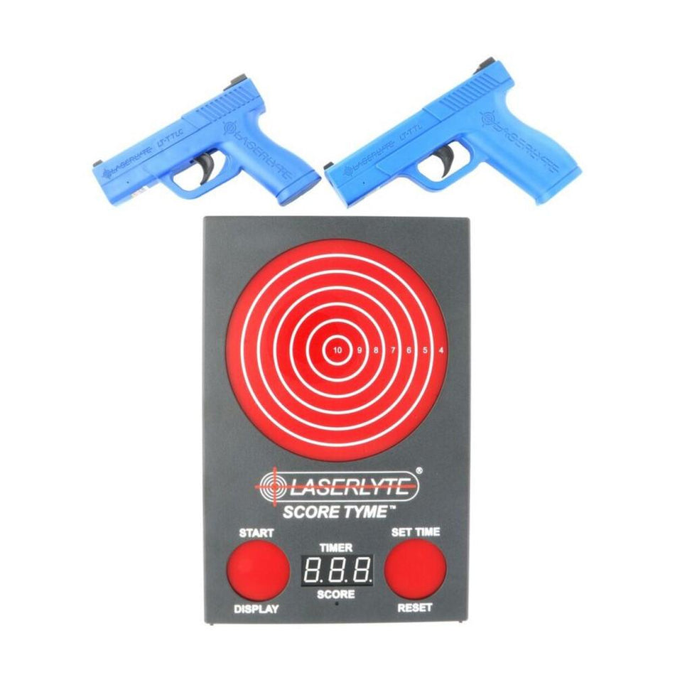 LaserLyte Score Tyme Trainer Target Versus Kit with 2 Training Pistols and Point of Impact Display
