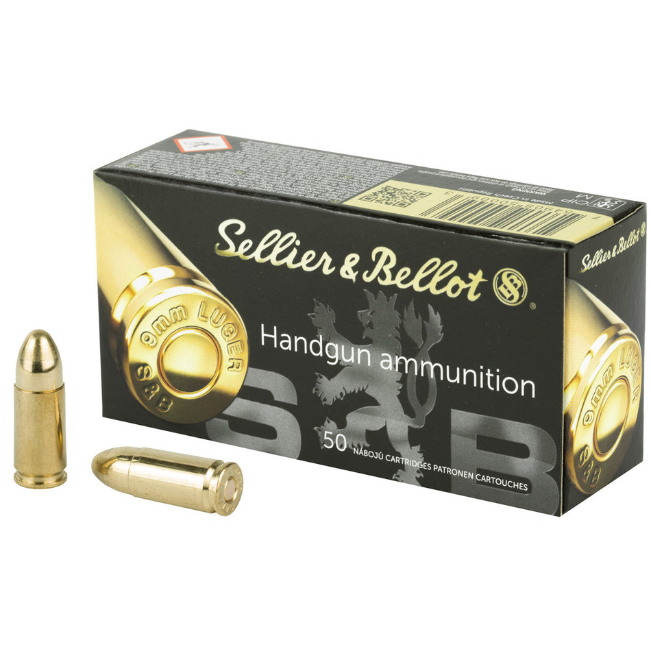 Sellier and Bellot 9mm Luger 124 Grain Full Metal Jacket