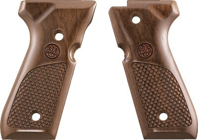 Beretta 92/96 FS Walnut Checkered Wood Grip Panels with Trident