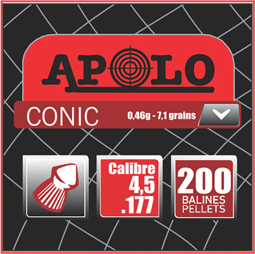 Hatsan Apolo .177 Conic Airgun Pellets 7.1gr 200-Pack