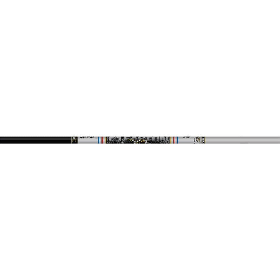 Easton X27 Aluminum Arrow Shafts 2712 Black/Silver - 1 Dozen