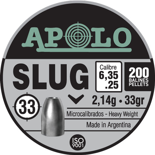 Hatsan Apolo .25 Slug Pellets 33 Grain 200 Count