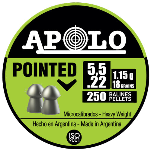 Hatsan Apolo .22 Pointed Pellets 18 Grain 250 Count