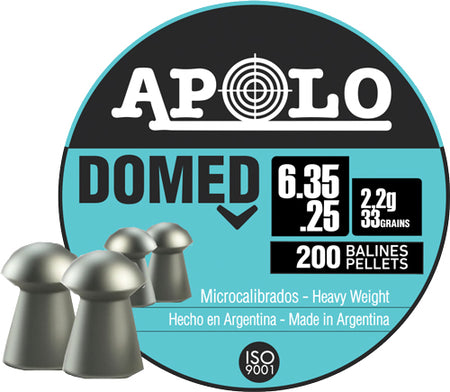 Hatsan Apolo .25 Domed Pellets 33 Grain 200 Count