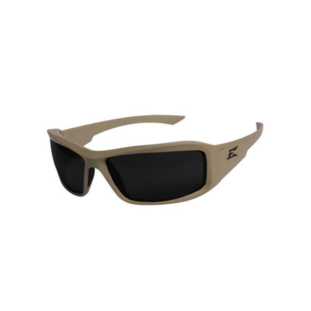 Edge Hamel Safety Glasses Sand Frame with Black G15 Vapor Shield Lens Thin Temple