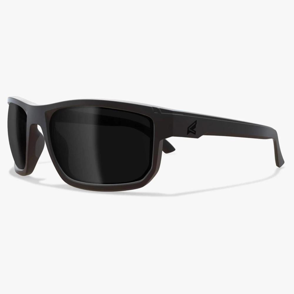 Edge Defiance Z87+ Safety Glasses Black Frame Smoke Vapor Shield Lens