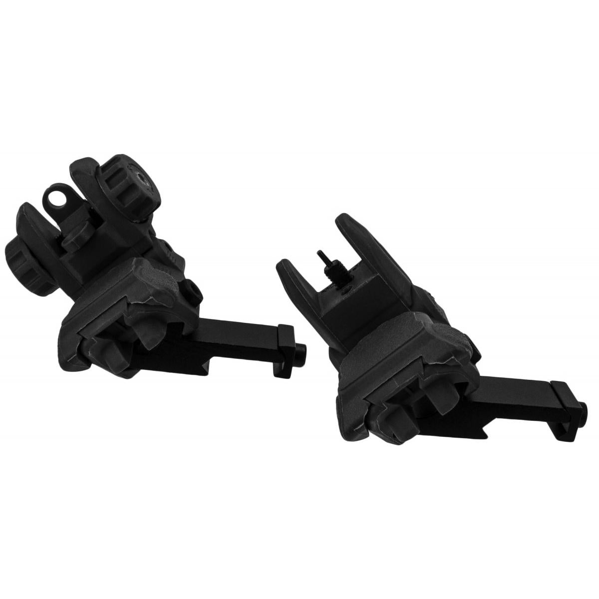 TacFire AR-15 45 Degree Low Profile Pop-Up Iron Sights Black Polymer