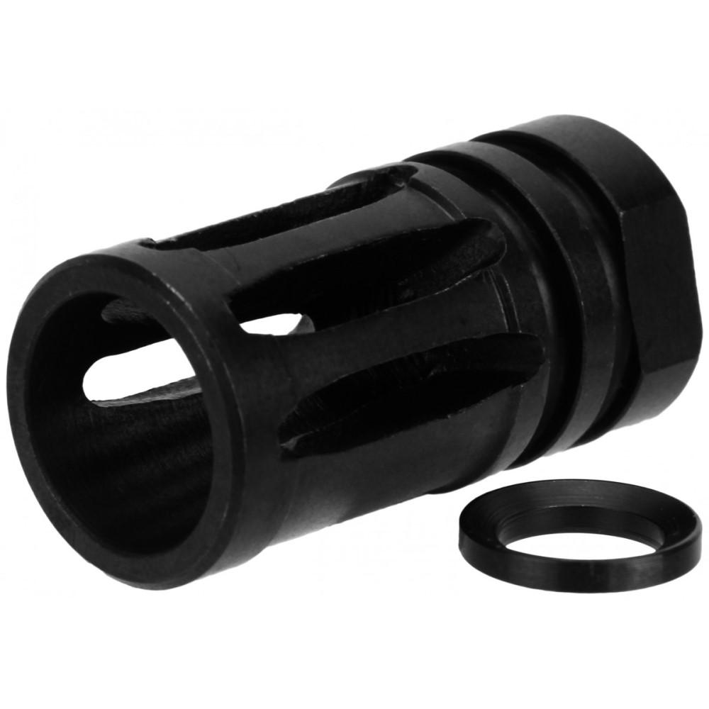 TacFire .30 Cal Bird Cage Muzzle Brake 5/8x24 TPI Steel Black
