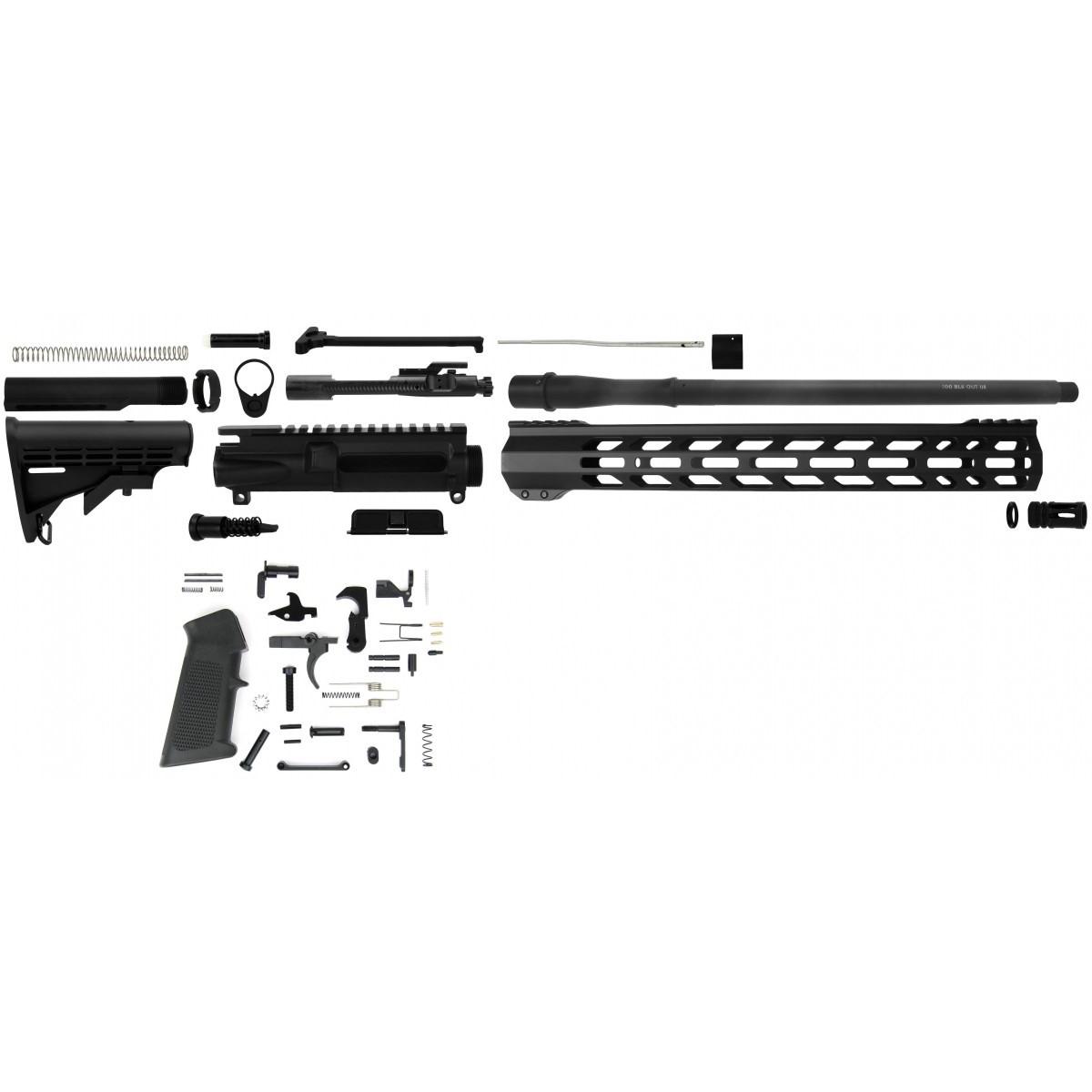 TacFire .300 Blackout 16" Unassembled AR-15 Rifle Build Kit with Lower Parts Kit