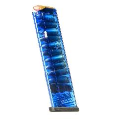 Elite Tactical Systems ETS Glock 43 Magazine 9mm Luger 12-Round Blue Translucent
