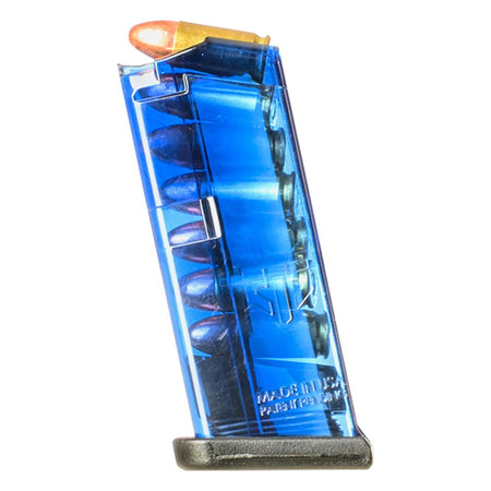 ETS Glock 43 9mm Translucent Blue Flush-Fit Handgun Magazine 7-Round