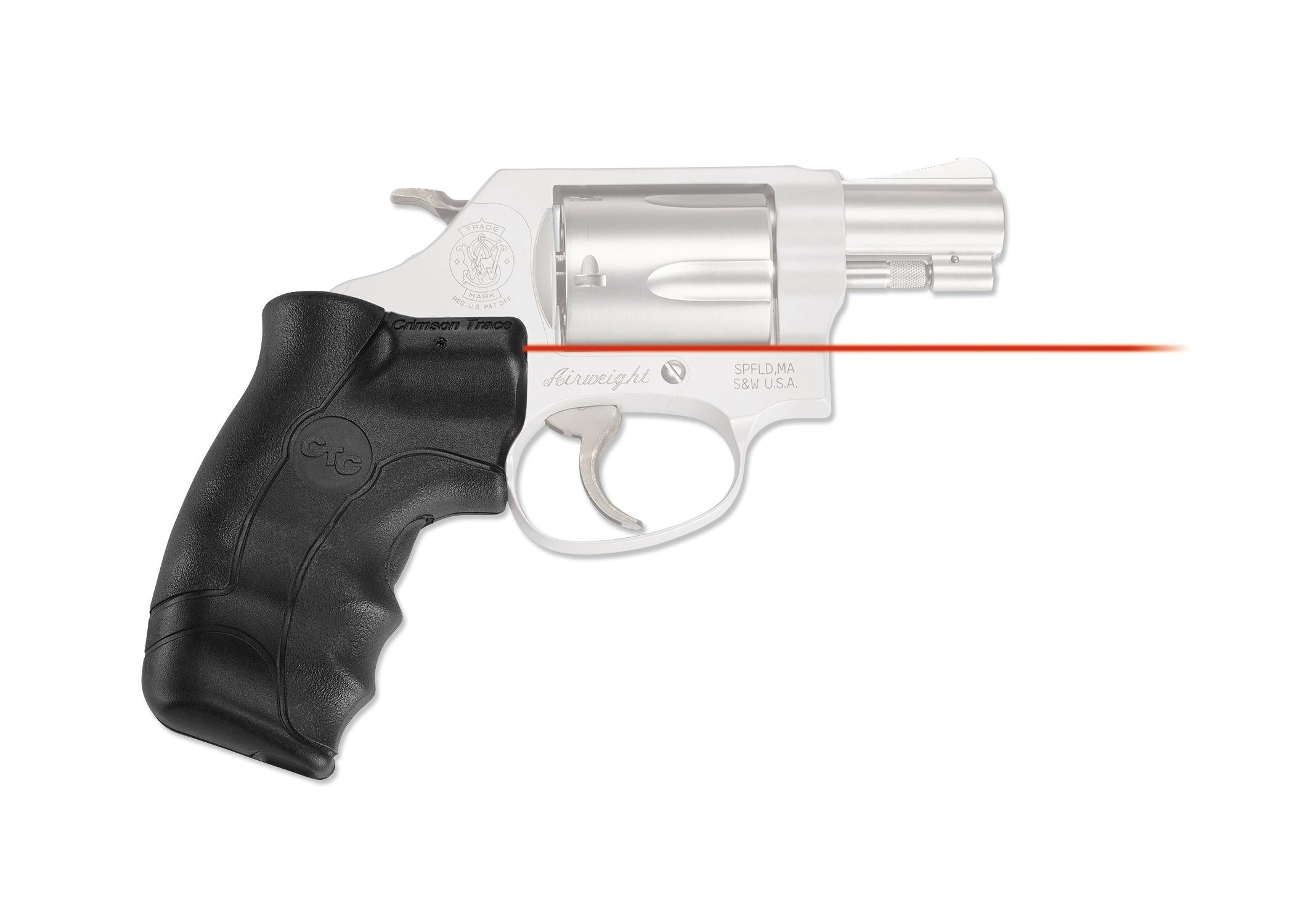 Crimson Trace Lasergrips Red Laser Sight for S&W J-Frame Round Butt Revolvers
