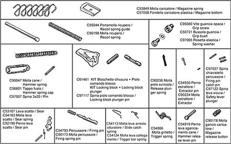Beretta Spare Parts Kit for 92 Series Pistols 27-Piece