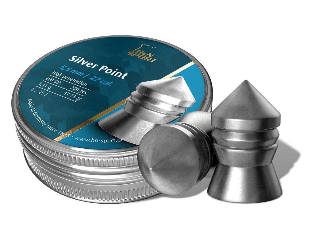 H&N Silver Point .22 Cal Airgun Pellets 17.13gr 200-Count