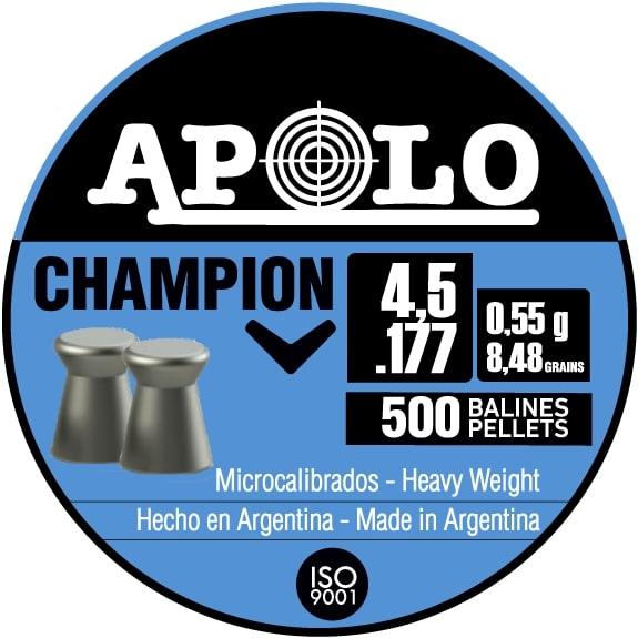 Hatsan Apolo Champion Air Rifle Pellets .177 Cal 8.48gr Flat 500 Count