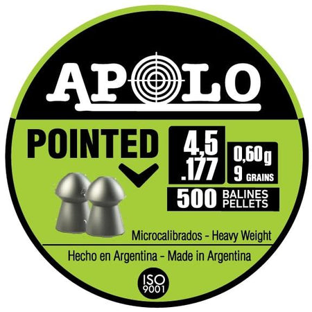 Hatsan Apolo Pointed Air Rifle Pellets .177 Cal 9gr 500 Count