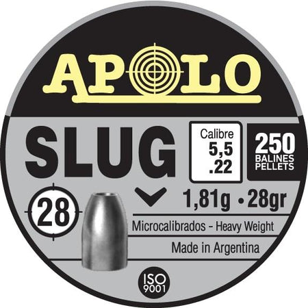 Hatsan Apolo Slug Air Rifle Pellets .22 Caliber 28 Grain 250 Count