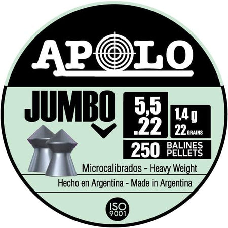 Hatsan Apollo Jumbo Air Rifle Pellets .22 Cal 22gr 250 Count Tin