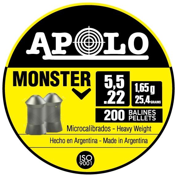 Hatsan Apolo Monster Air Rifle Pellets .22 Cal 25.4gr 200-Count Tin