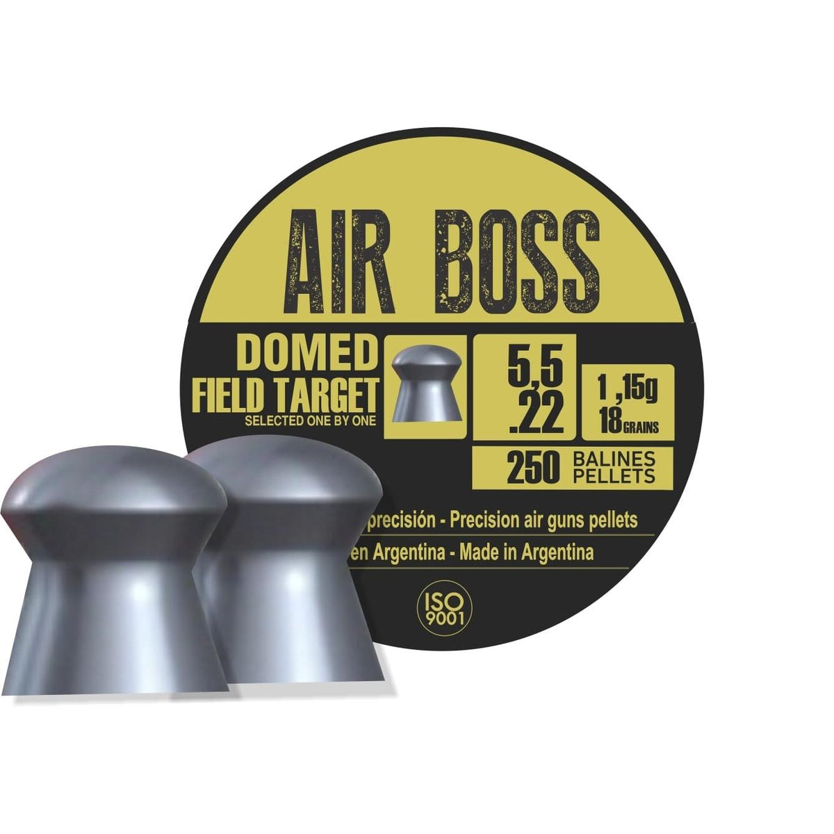 Hatsan Apollo Air Boss Domed Field Target Pellets .22 Cal 18gr 250 Count