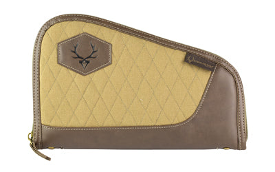 Evolution Outdoor President Series Pistol Case, Fits Handguns Up to 12", Cotton Duck Canvas, Brown
