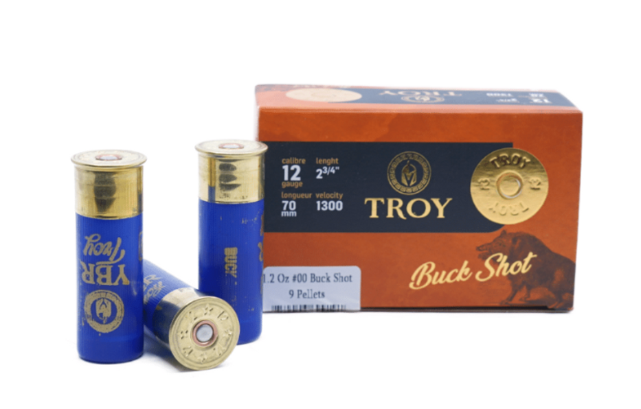 Troy 12 Gauge 2 3/4" 00 Buckshot 9 Pellet Shot Shells