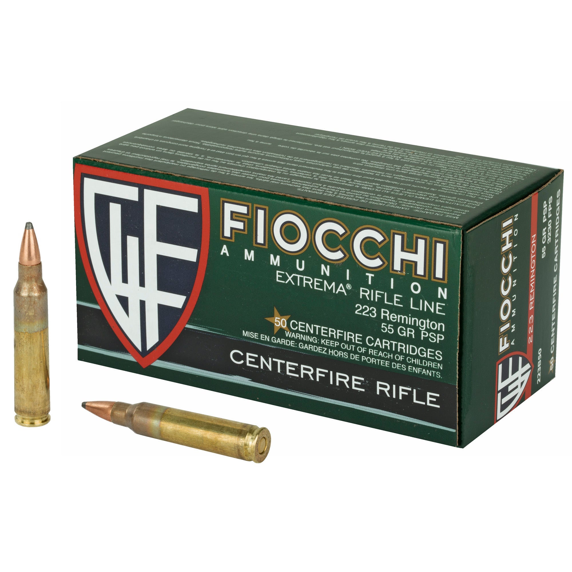 Fiocchi Field Dynamics .223 Remington 55 gr JSP ammo