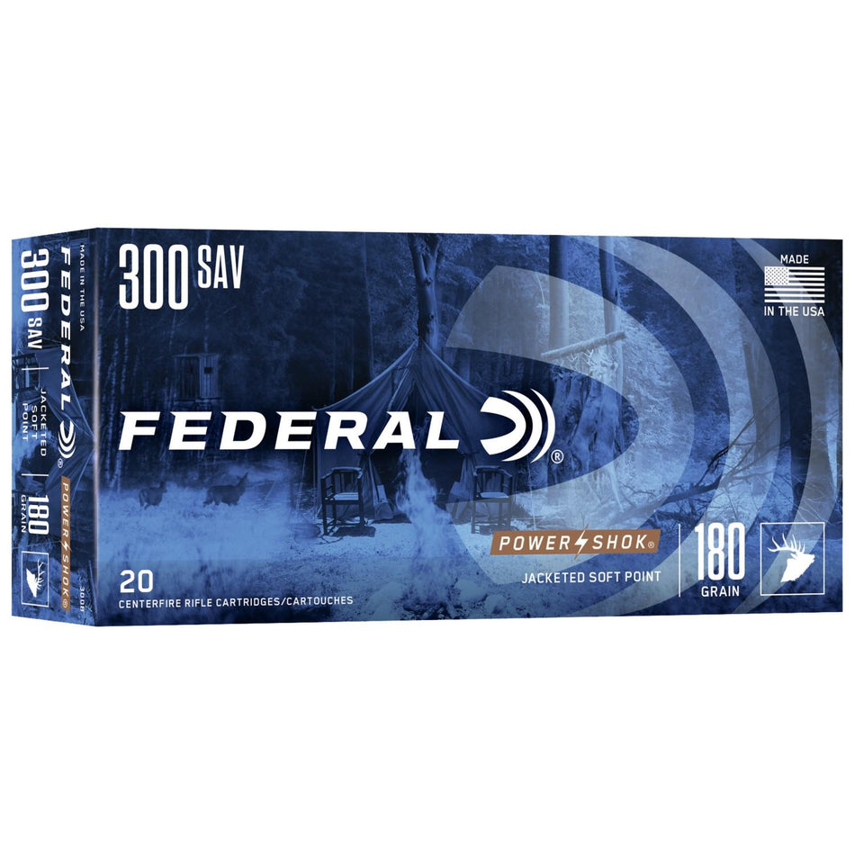 Federal PowerShok .300 Savage 180 gr JSP ammo