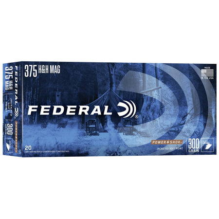 Federal 375B PowerShok Soft Point SP 300 Grain .375 H&H Mag